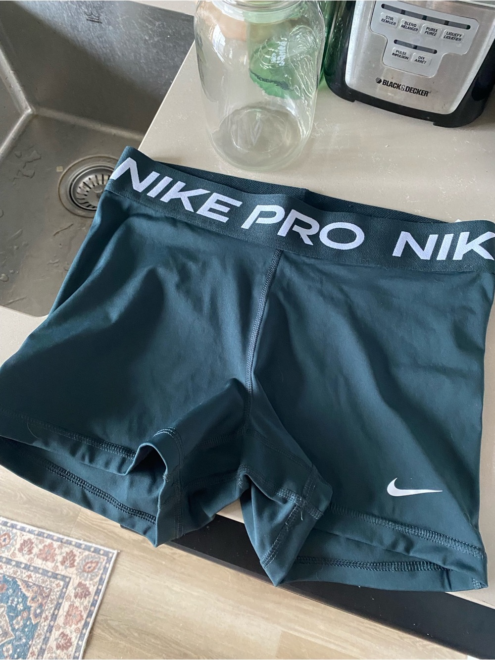 Nike Pro 3” shorts in “Seaweed”
